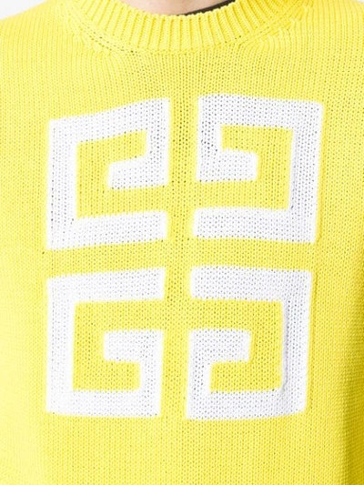 Shop Givenchy Logo Sweater In Yellow