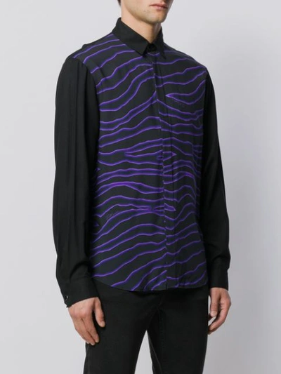Shop Just Cavalli Abstract Print Shirt In Black