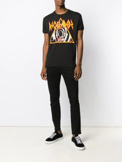 Dsquared2 Pyramid Logo T-shirt In Black