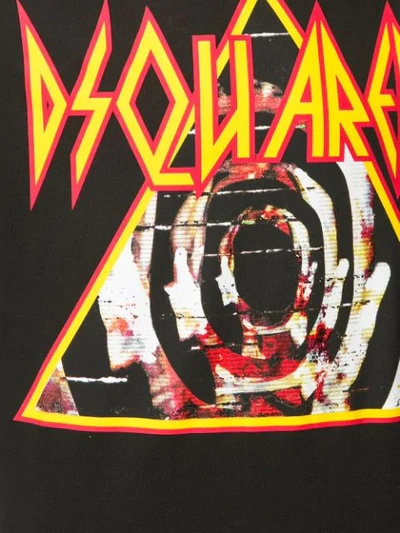 Dsquared2 Pyramid Logo T-shirt In Black