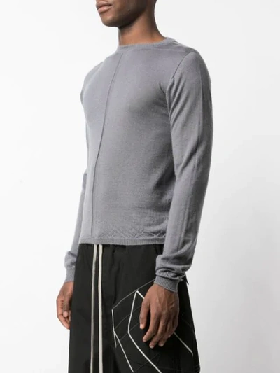 RICK OWENS LONG SLEEVED SWEATER - 蓝色