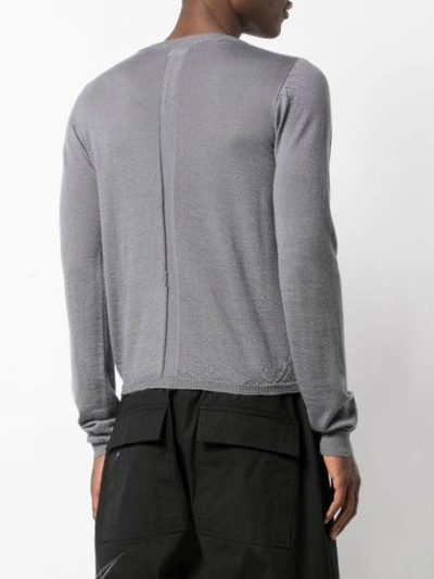 Shop Rick Owens Long Sleeved Sweater In Blue