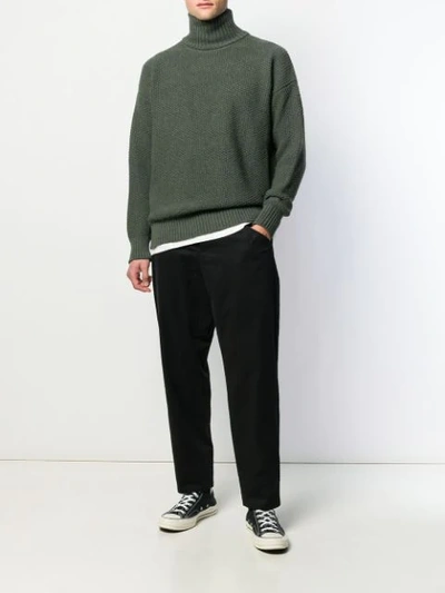 KATHARINE HAMNETT LONDON LOOSE-FIT TURTLENECK JUMPER - 绿色