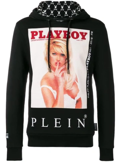 Shop Philipp Plein X Playboy Cover Hoodie In Black