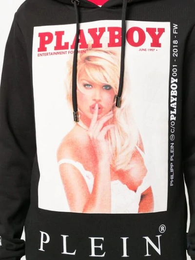 Shop Philipp Plein X Playboy Cover Hoodie In Black