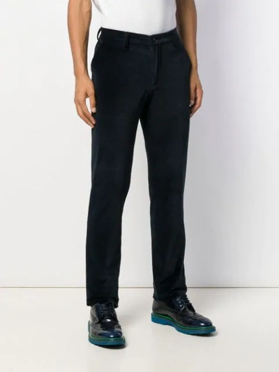 Shop Etro Straight Leg Trousers In 0200 Blue