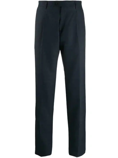 Shop Etro Geometric Pattern Trousers In Blue