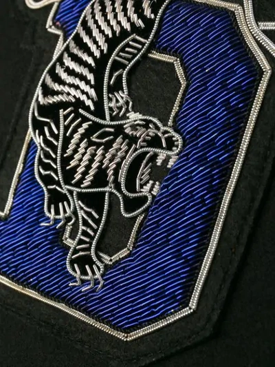 Shop Diesel Embroidered Patch Bomber Jacket In Black