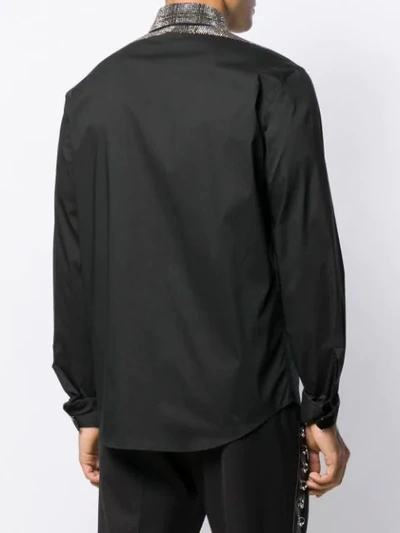 Shop Just Cavalli Sequin Studded Tailored Shirt In 900 Black