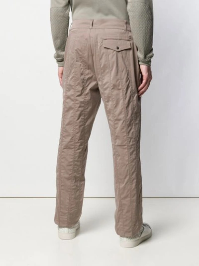 Shop Bottega Veneta Panelled Trousers In Brown