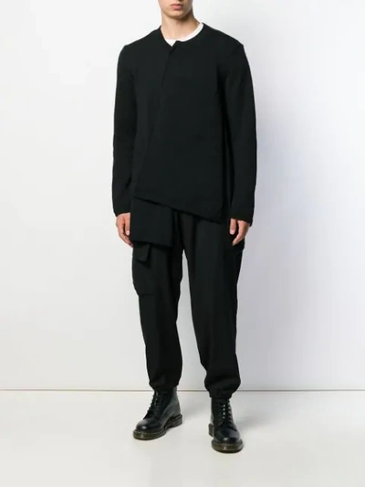 Shop Yohji Yamamoto Gabardine Cargo Pants In Black