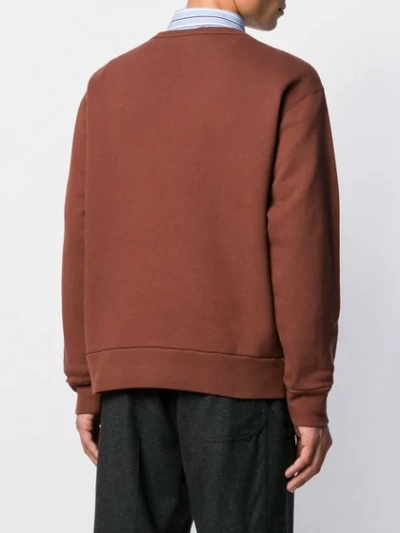 Shop Gucci Interlocking G Print Sweatshirt In Brown