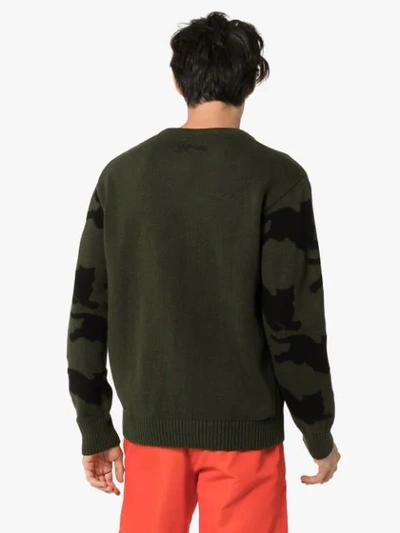 Shop Kenzo Tiger Motif Jumper In Green