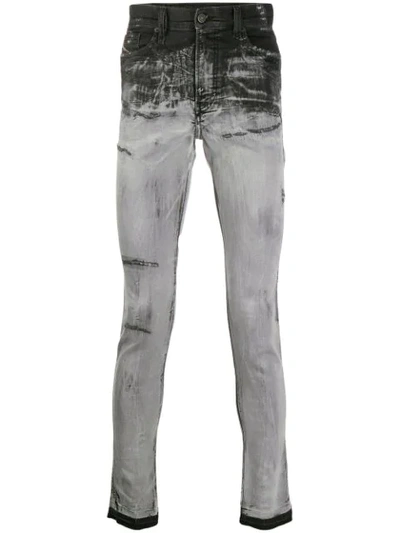 Shop Diesel D-reeft Jeans In Grey