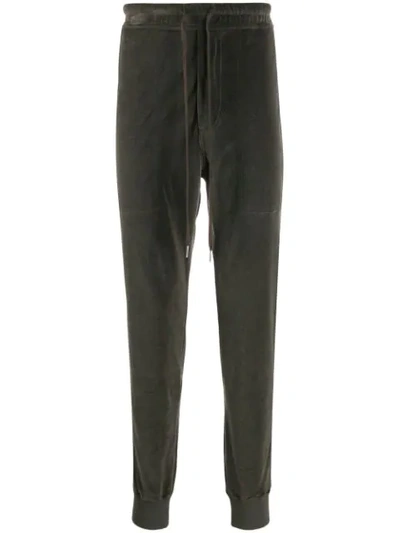 Shop Tom Ford Velvet Sweatpants In Grey