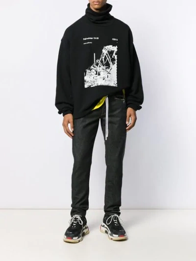 OFF-WHITE ROLL NECK SWEATSHIRT - 黑色