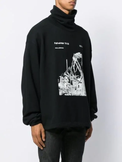Shop Off-white Roll Neck Sweatshirt In Black