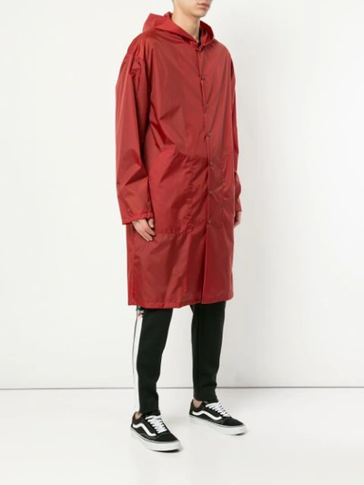 Shop Yoshiokubo Oversized Buttoned Coat In Red