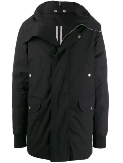 Shop Rick Owens Jumbo Parka Coat In Black