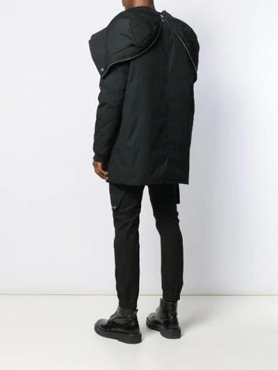 Shop Rick Owens Jumbo Parka Coat In Black