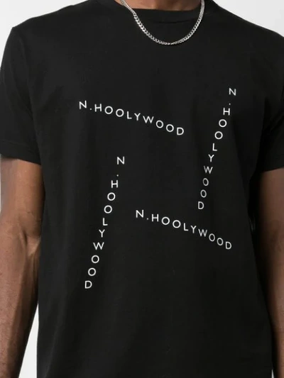 Shop N.hoolywood Logo T-shirt In Black