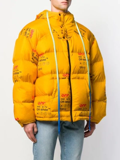 OFF-WHITE OVERSIZED PADDED JACKET - 黄色