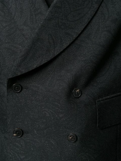 Shop Gabriele Pasini Double-breasted Brocade Waistcoat In Black