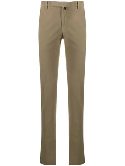 Incotex Textured Straight-leg Trousers In Neutrals