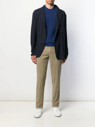 Incotex Textured Straight-leg Trousers In Neutrals