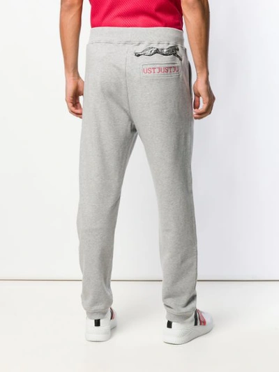 Shop Just Cavalli Logo Track Pants In Grey