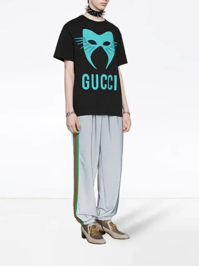 Shop Gucci Online Exclusive  Manifesto Oversize T In 1007 Nero
