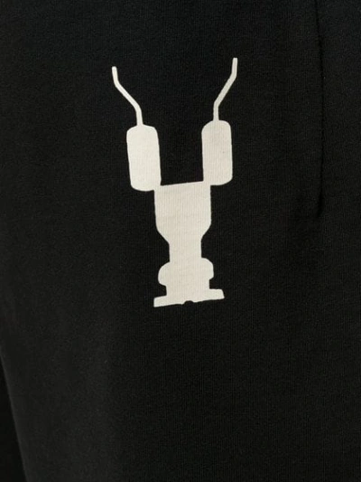 Shop Rick Owens Drkshdw Drawstring Logo Print Shorts In Black