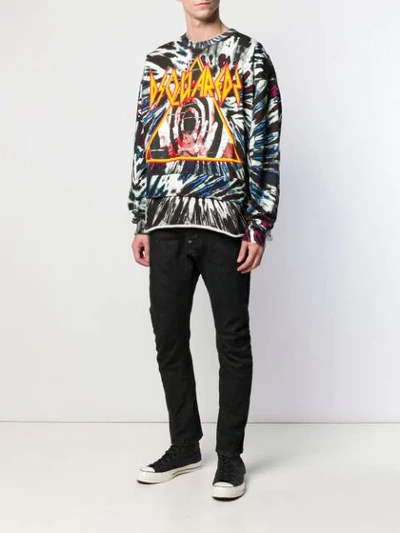 Shop Dsquared2 Tie-dye Print Sweatshirt In Black