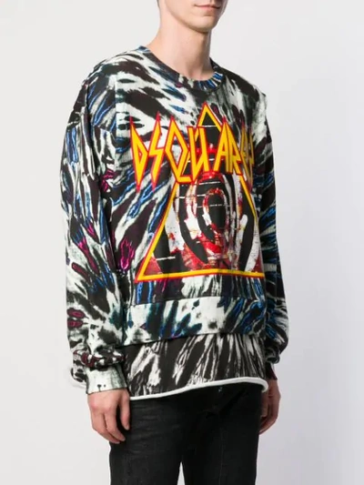 Shop Dsquared2 Tie-dye Print Sweatshirt In Black