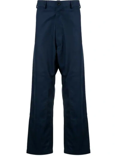 Shop Jacquemus Wide-leg Trousers In Blue