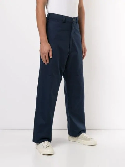 Shop Jacquemus Wide-leg Trousers In Blue