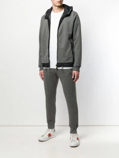 Shop Low Brand Zip Hoodie - Grey