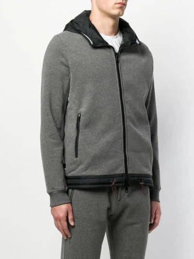 Shop Low Brand Zip Hoodie - Grey