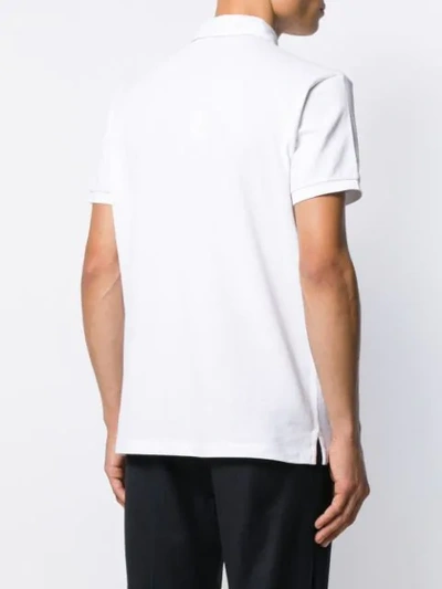 Shop Etro Embroidered Logo Polo Shirt In 0990 White