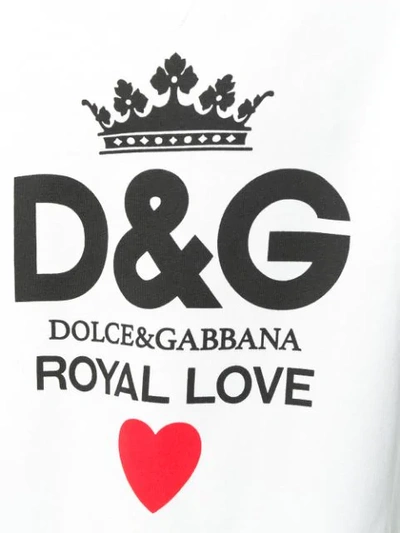 Shop Dolce & Gabbana Logo Sweatshirt In White