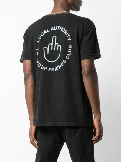 LOCAL AUTHORITY RELAXED FIT PRINT T-SHIRT - 黑色