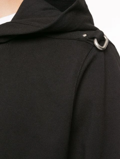 Shop Rick Owens Heavyweight Hooded Sweatshirt In 黑色