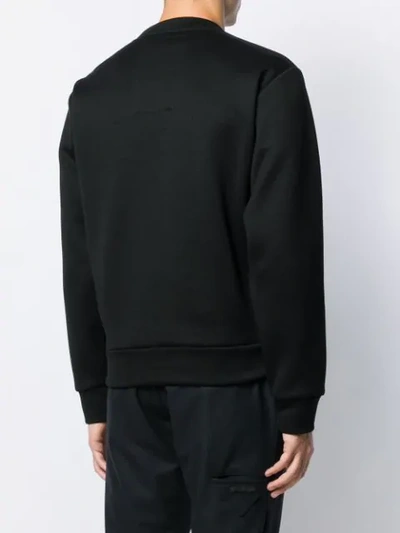 Shop Prada Technical Logo Sweatshirt In Black