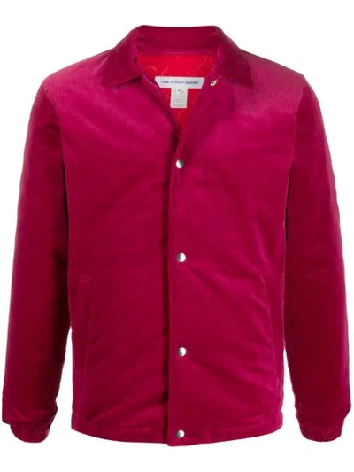 Shop Comme Des Garçons Shirt Slim-fit Shirt-jacket In Pink