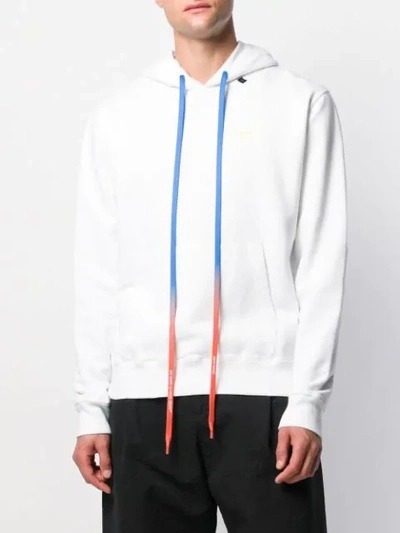 Shop Off-white Arrows Slim Fit Hoodie In White