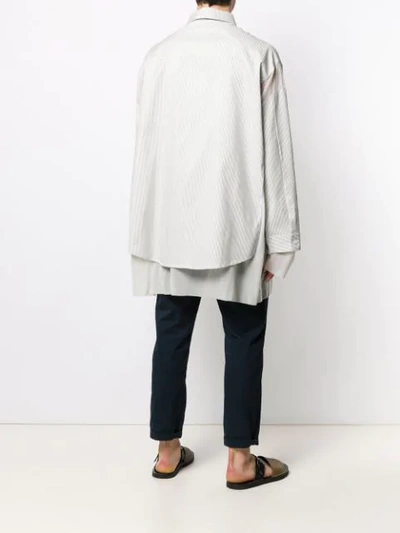 Shop Hed Mayner Hemd Im Layering-look In White