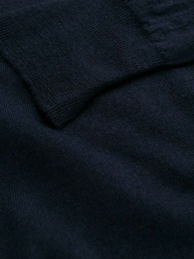 Shop Maison Flaneur Roll Neck Sweatshirt In Blue