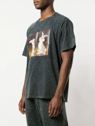 Shop Rochambeau Thumper Graphic Print T-shirt In Grey