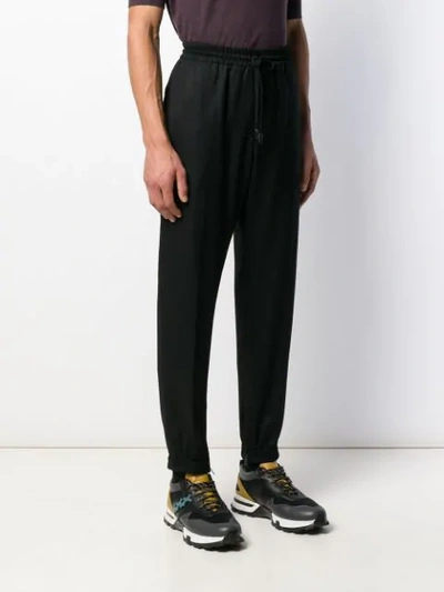 Shop Ermenegildo Zegna Drawstring Track Pants In Black