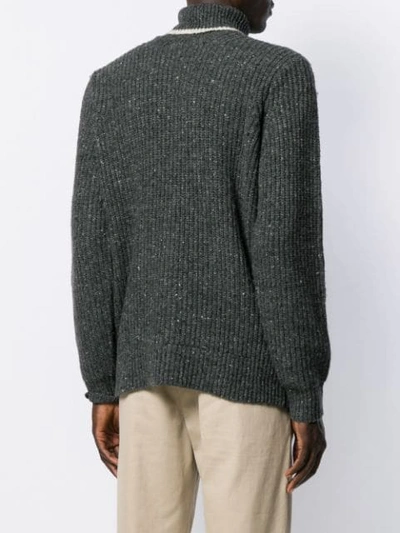 Shop Alex Mill Roll Neck Knit Jumper In Grey